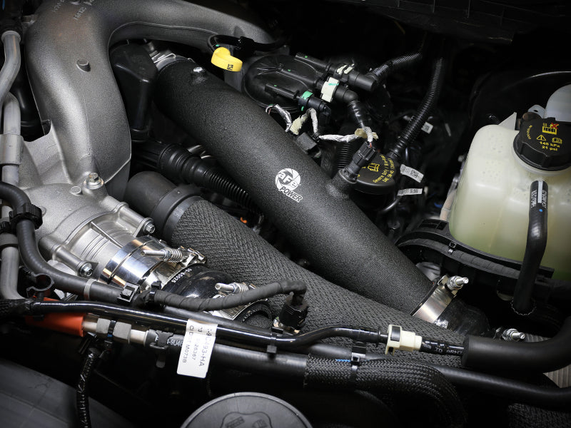 aFe 23-24 Ford F250/F350 Super Duty V8-6.7L BladeRunner 3 In. Aluminum Hot Charge Pipe- BLK - 46-20688-B