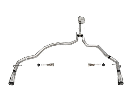 Corsa 2021-2025 Ford F-150 Regular Cab/6.5in Bed 5.0L V8 Xtreme Cat-Back Dual Rear Exit-Polished - 21143