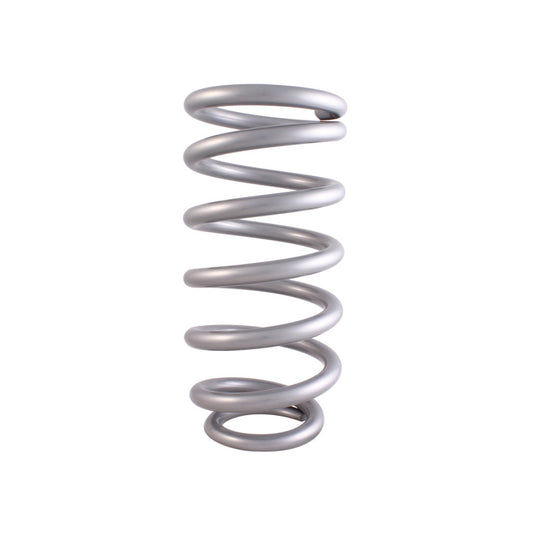 QA1 4-1/8in ID Tapered High Travel Spring - 10in Length x 550lbs/in - Silver Powder Coated - 10HTBF550