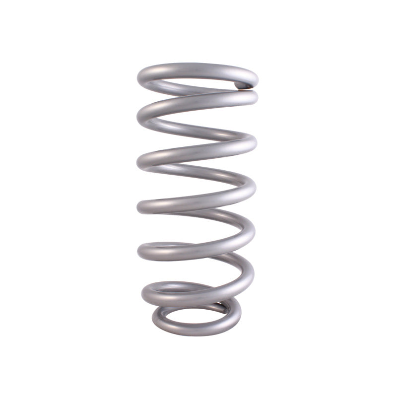 QA1 3-1/2in ID Tapered High Travel Pigtail Spring - 10in Length x 550lbs/in - Silver Powder Coated - 10HTSP550