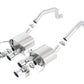 Borla 15 Chevy Corvette C7 ZO6 6.2L w/o AFM w/ NPP ATAK Quad RD RL IC Tips Center Rear Exit Exhaust - 11903