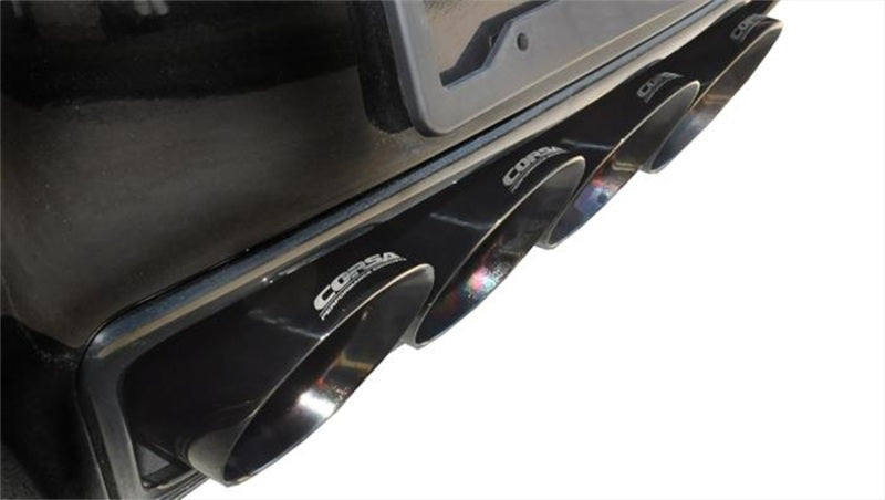 Corsa 2017-2019 Chevy Corvette Z06 3in Axle Back Exhaust Black Quad 4.5in Tip (Xtreme) - 14766BLK