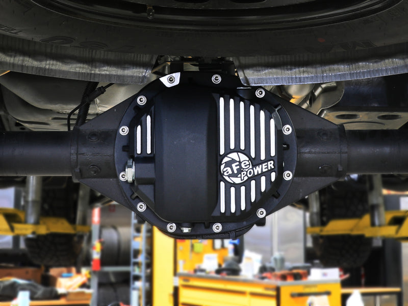 aFe Power Pro Series AAM 9.5/9.76 Rear Diff Cover Black w/Mach Fins 14-19 GM Silverado/Sierra 1500 - 46-71120B