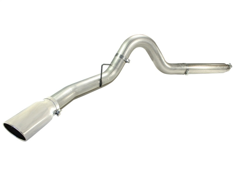 aFe MACHForce XP 5in DPF-Back Stainless Steel Exh Sys, polished tip,Ford Diesel Trucks 08-10 V8-6.4L - 49-43054-P