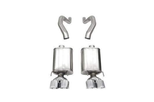 Corsa 06-13 Chevy Corvette C6 Z06 7.0L / 09-13 ZR1 6.2L Polished Axle-Back Exhaust w/4.5in Twin Tips - 21077