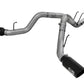 aFe Large Bore-HD 4in 409 Stainless Steel DPF-Back Exhaust w/Black Tip 15-16 Ford Diesel V8 Trucks - 49-43122-B
