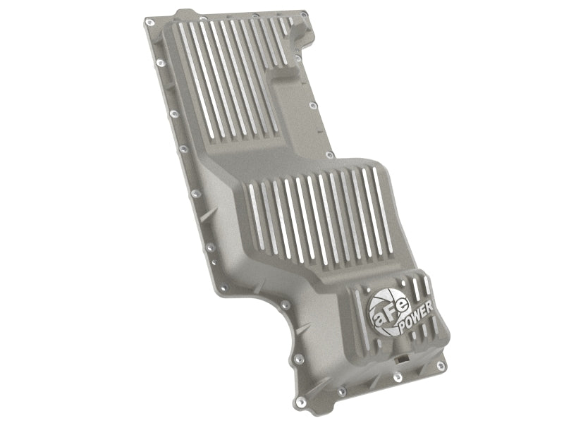 aFe 20-25 GM Trucks Engine Oil Pan - Raw w/ Machined Fins - 46-71440A