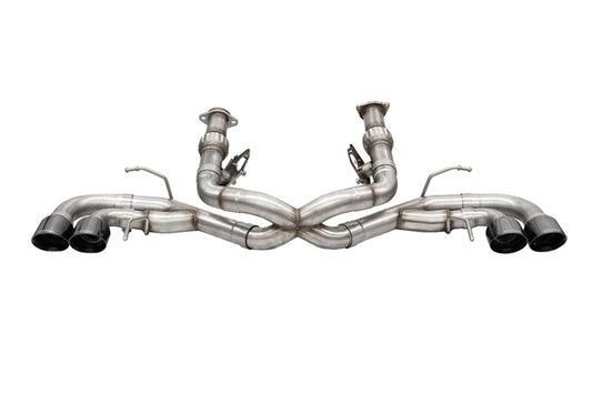 Corsa 2020-25 Corvette C8 3in Xtreme Cat-Back Exhaust 4.5in Black Quad Tips - Deletes stock AFMValve - 21104BLK