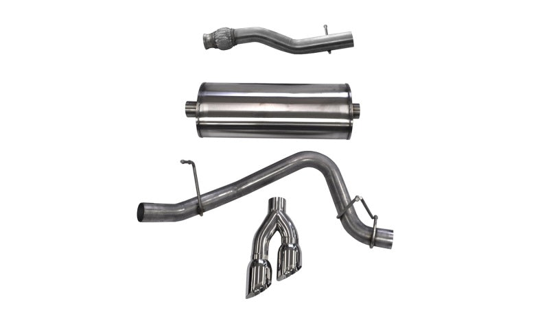 Corsa 2015-2020 GMC Yukon XL 1500 5.3L V8 3in Cat-Back Single Side Exit Twin 4in Polished Tips - 14748