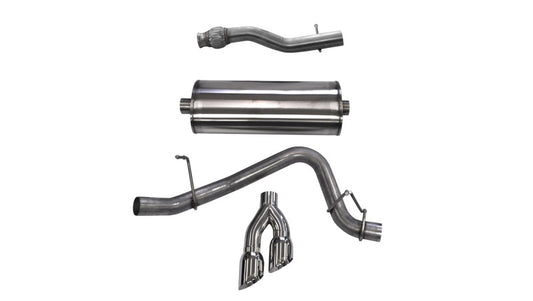 Corsa 2015-2020 GMC Yukon XL 1500 5.3L V8 3in Cat-Back Single Side Exit Twin 4in Polished Tips - 14748