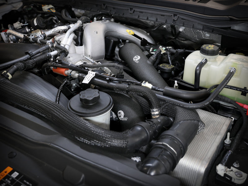 aFe 23-24 Ford F250/F350 Super Duty V8-6.7L BladeRunner 3 In. Aluminum Hot and Cold Charge Pipe- BLK - 46-20684-B