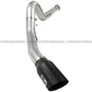 aFe Atlas 5in DPF-Back Aluminized Steel Exh Sys Ford Diesel Trucks 11-14 v8-6.7L td wrinkled blk tip - 49-03055-B