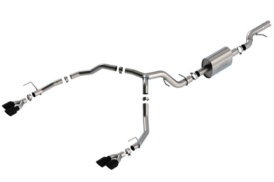 Borla 21-22 Chevrolet Tahoe 6.2L V8 2/4WD 4DR T-304 SS S-Type Cat-Back Exhaust w/ Black Chrome Tips - 140859BC