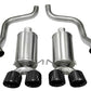 Corsa 2009-2013 Xtreme Axle-Back Exhaust w/Dual Black 3.5in Tips 09-13 Chevrolet Corvette C6 6.2L V8 - 14470BLK