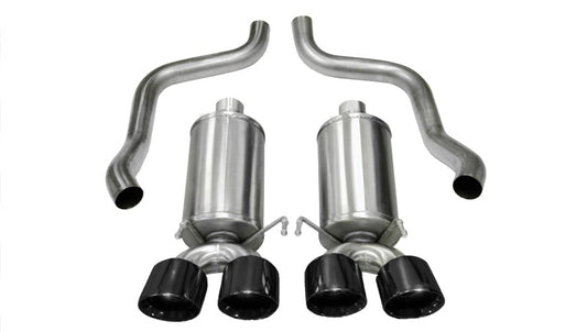 Corsa 2009-2013 Xtreme Axle-Back Exhaust w/Dual Black 3.5in Tips 09-13 Chevrolet Corvette C6 6.2L V8 - 14470BLK