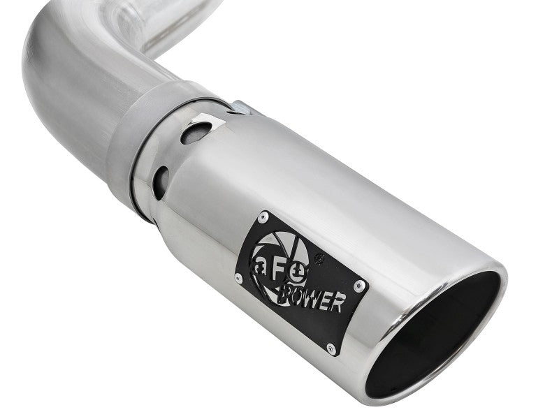 aFe 2021 Ford F-150 V6-3.0L (td) Large Bore 409 SS DPF-Back Exhaust System w/ Polished Tip - 49-43143-P
