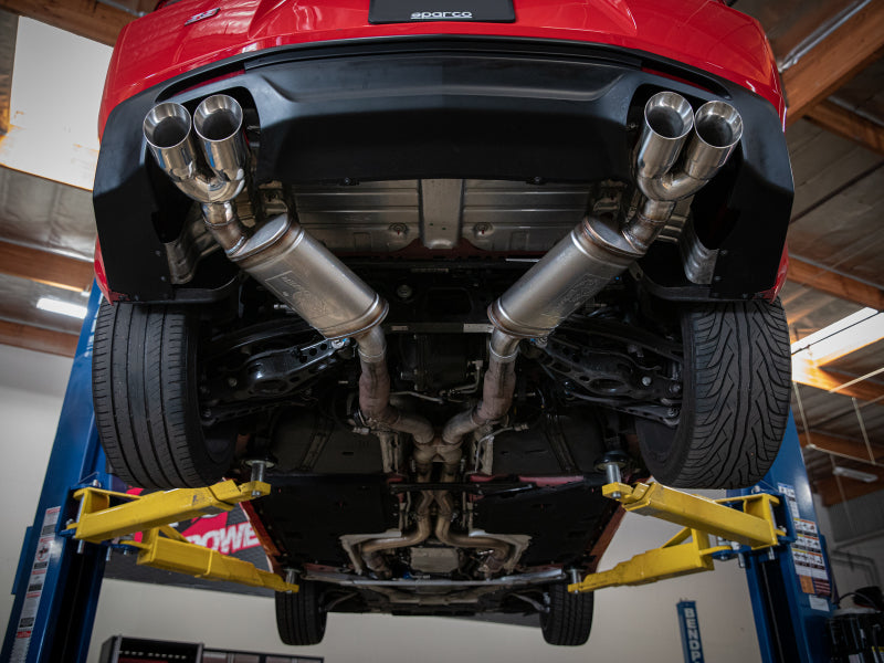 aFe POWER MACH Force-Xp 3in Axle-Back Exhaust 16-20 Chevrolet Camaro SS V8 6.2L w/Mufflers - Black - 49-44119-B