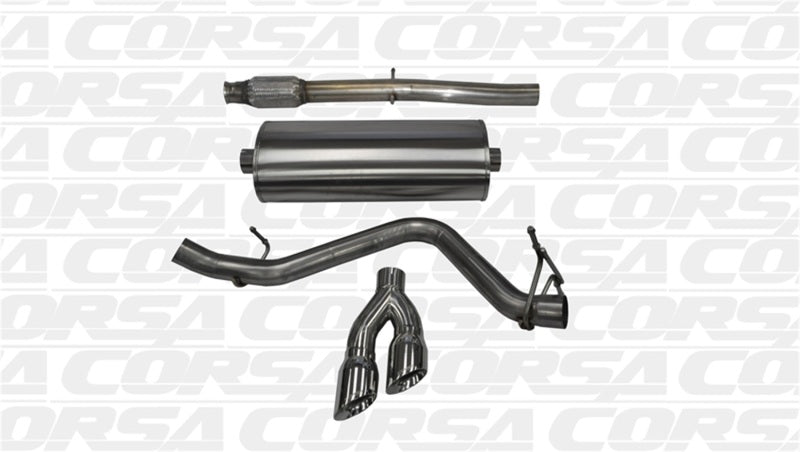 Corsa 14-19 GMC Sierra/Chevy Silv 1500 Crew Cab/Std. Bed 5.3L V8 Polished  Single Side - 14874