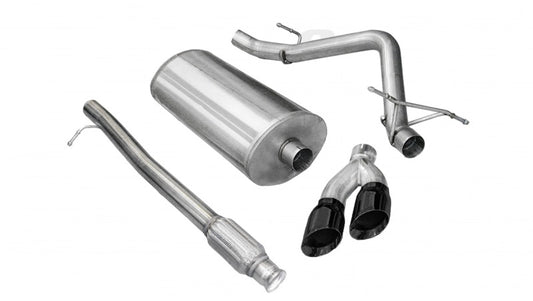 Corsa 2010-2013 Chevrolet Silverado Crew Cab/Short Bed 1500 4.8L V8 Black Sport Cat-Back Exhaust - 14925BLK