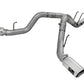aFe Large Bore-HD 4in 409 Stainless Steel DPF-Back Exhaust w/Polished Tips 15-16 Ford Diesel Truck - 49-43122-P