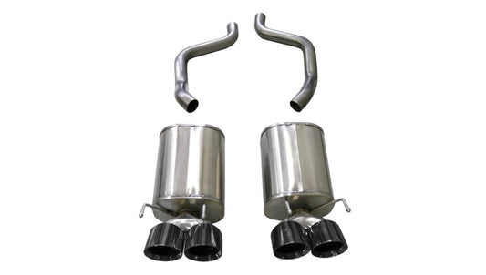 Corsa 2009-2013 Chevrolet Corvette (C6) 6.2L Black Sport Axle-Back Exhaust w/4.5in Tips - 21011BLK