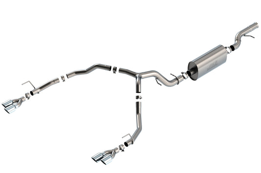 Borla 21-22 Chevrolet Tahoe 6.2L V8 2/4WD 4DR Brushed T-304 Stainless Steel Touring Cat-Back Exhaust - 140858