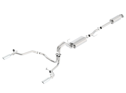 Borla 15-16 Ford F-150 2.7L/3.5L V6 / 5.0L V8 Ext. Cab Std. Bed CB Exh Touring Single Split Rear Ext - 140614