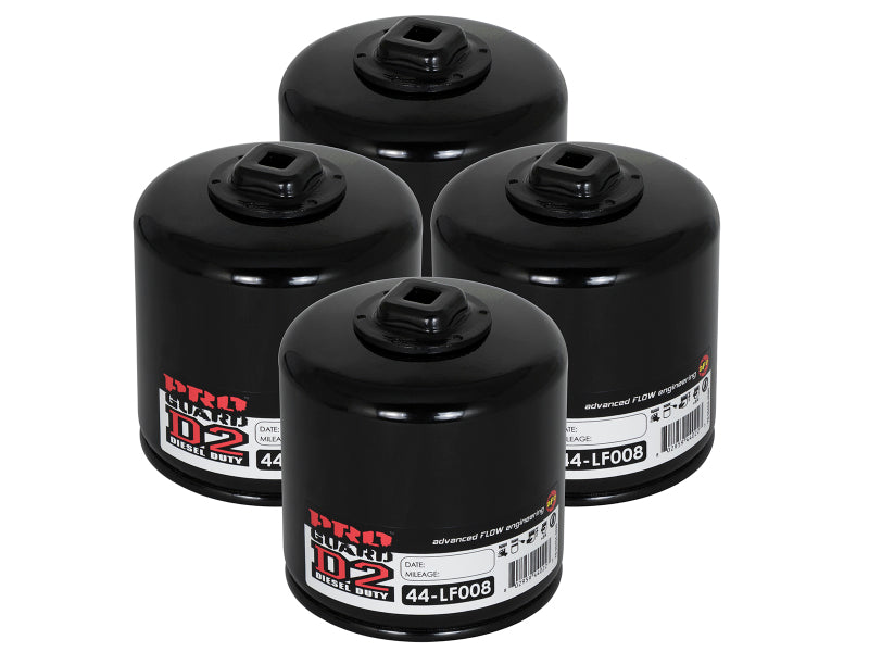 aFe Pro GUARD D2 Oil Filter 93-11 Ford Gas Trucks V8 4.6L/5.4L/5.8L (4 Pack) - 44-LF008-MB