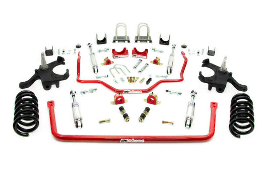 UMI Performance 73-87 GM C10 Handling and Lowering Kit Stage 2.5 4.5in F/6in R Viking Shocks - Red - 64025-R
