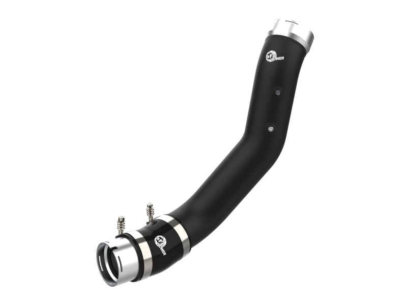 aFe 2024 GM Diesel Trucks V8 6.6L L5P BladeRunner 3.5in Aluminum Cold Charge Pipe - Black - 46-20709-B