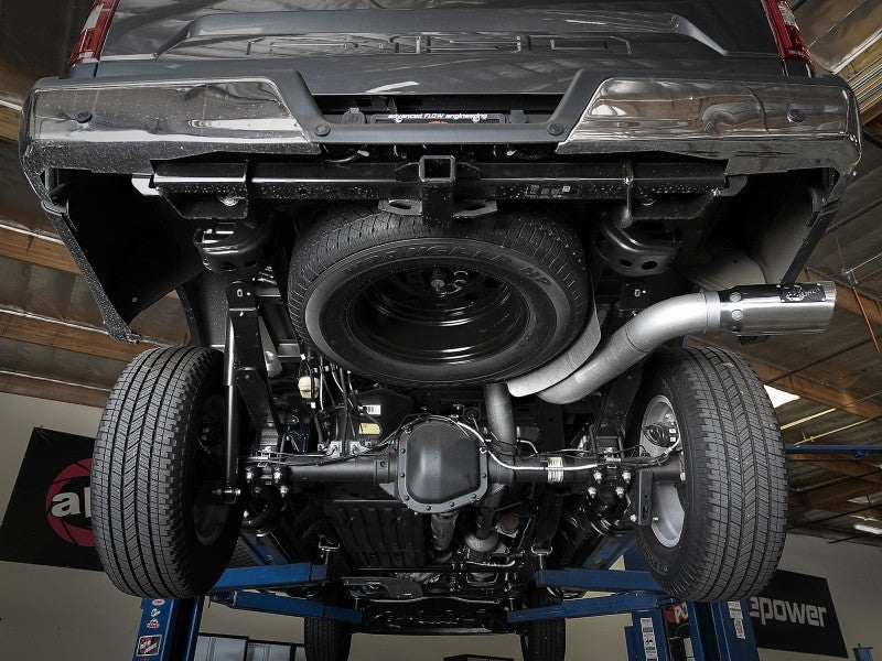 aFe 2021 Ford F-150 V6-3.0L (td) Large Bore 409 SS DPF-Back Exhaust System w/ Polished Tip - 49-43143-P