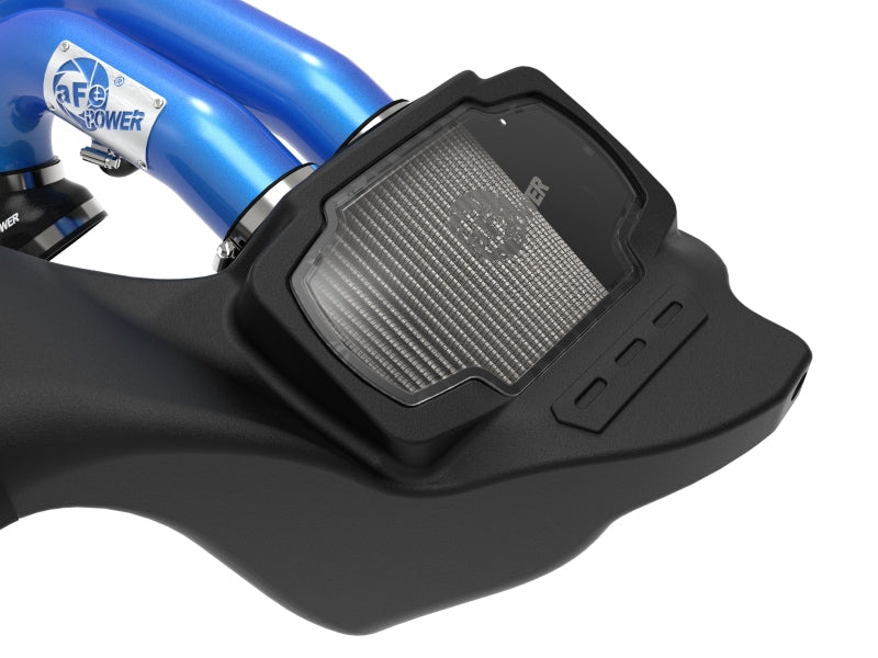 aFe 21-22 Ford F-150 Raptor V6-3.5L(tt) Momentum XP Cold Air Intake System Blue w/ Pro Dry S Filter - 50-30072DL