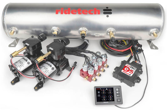Ridetech RidePro E5 Air Ride Suspension Control System 5 Gallon Dual Compressor 1/4in Valves - 30534100