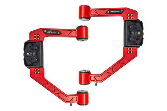 UMI Performance 15-25 Ford F-150 Adjustable Upper A-Arm Kit - Red - 6565-R