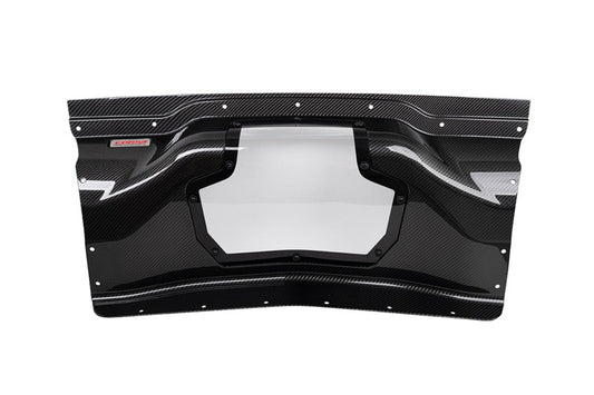 Corsa 2020+ Chevrolet Corvette C8/Z06 Carbon Fiber Air Intake Trunk Panel with Polycarbonate - 44009