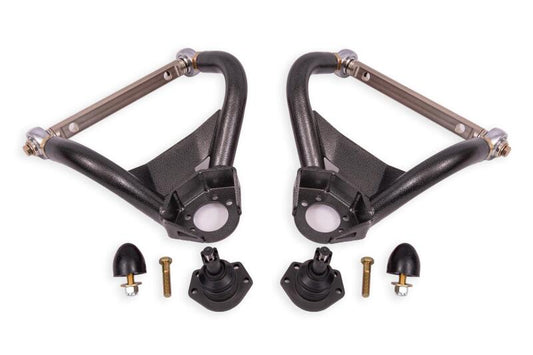 BMR 64-72 GM A-Body Adjustable Upper A-Arms Standard Ball Joint - Black Hammertone - AAU403H