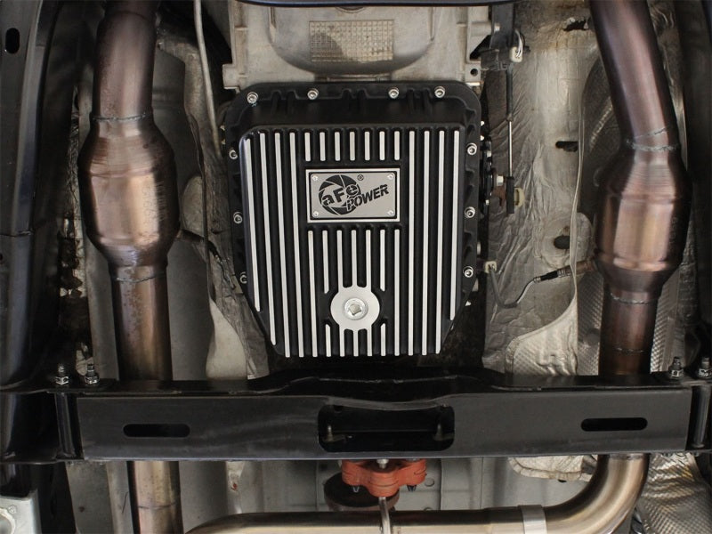 aFe Transmission Pan (Black); Ford Trucks 94-08 AODE - 46-70222