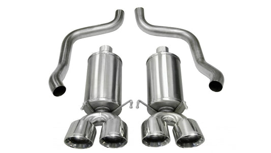 Corsa 2009-2013 Chevrolet Corvette C6 6.2L V8 Polished Xtreme Axle-Back Exhaust - 14470