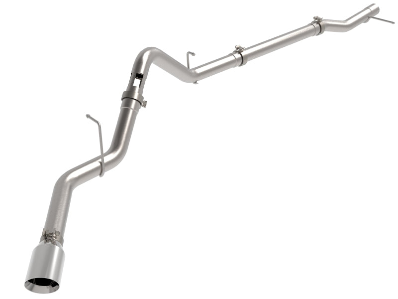 aFe 23-24 GM Trucks L6 Large Bore-HD 3 IN 409 Stainless Steel DPF-Back Exhaust System w/Polished Tip - 49-44144-P