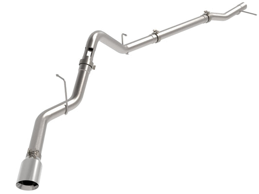 aFe 23-24 GM Trucks L6 Large Bore-HD 3 IN 409 Stainless Steel DPF-Back Exhaust System w/Polished Tip - 49-44144-P