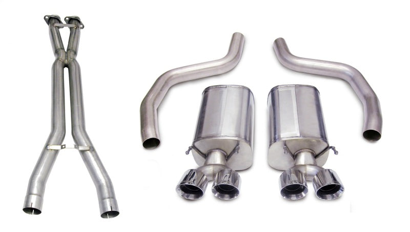Corsa 06-11 Chevrolet Corvette C6 Z06/ZR1 Sport Cat-Back Dual Rear Exit w/ Twin 4.0in Black Tips - 14164CB1