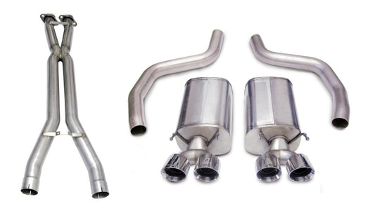 Corsa 06-11 Chevrolet Corvette C6 Z06/ZR1 Sport Cat-Back Dual Rear Exit w/ Twin 4.0in Black Tips - 14164CB1