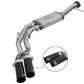 aFe Rebel Series Exht 3in SS Middle Side Exit CB w/ Black Tips 11-14 Ford F150 Ecoboost V6 3.5L (tt) - 49-43078-B