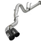 aFe Rebel XD 4in SS DPF-Back Exhaust 17-18 Ford Diesel Trucks V8-6.7L (td) w/ Dual Black Tips - 49-43102-B