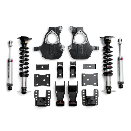 QA1 14-18 Chevy Silverado 2WD Dual Adjustable 4-6in Lowering Kit w/ Spindles - LK22-GMT03