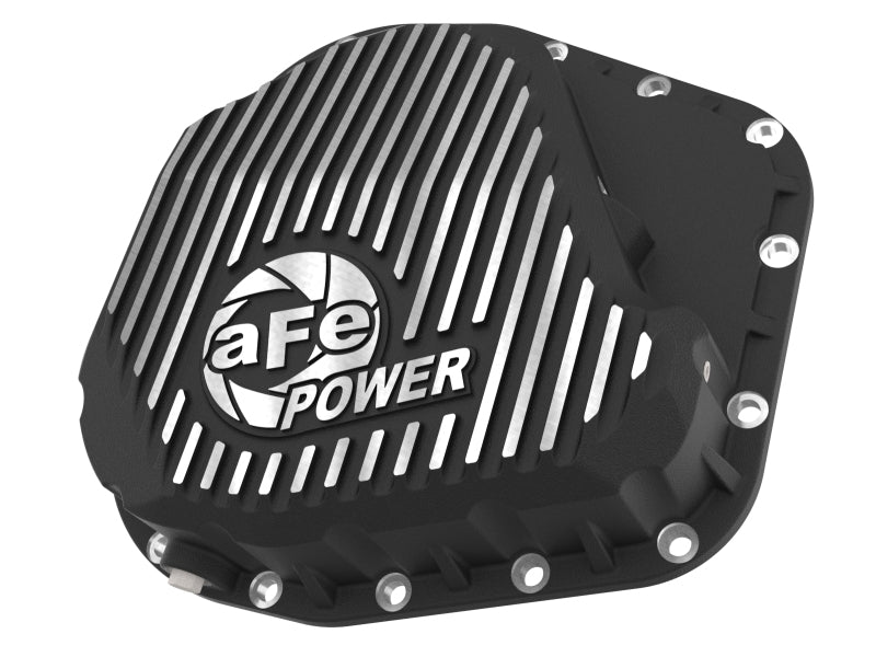 aFe POWER Pro Series Rear Diff Cover Black w/ Machined Fins Ford F-250/350 23-26 (Sterling 11.6) - 46-71490B