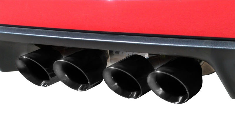 Corsa 2009-2013 Xtreme Axle-Back Exhaust w/Dual Black 3.5in Tips 09-13 Chevrolet Corvette C6 6.2L V8 - 14470BLK
