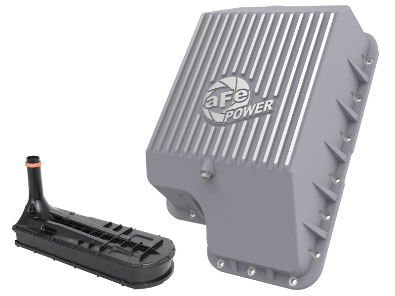 aFe Transmission Pan (Raw); Ford Diesel Trucks 03-10 V8-6.0/6.4L (td) - 46-70120-1