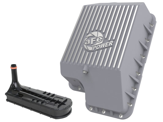 aFe Transmission Pan (Raw); Ford Diesel Trucks 03-10 V8-6.0/6.4L (td) - 46-70120-1