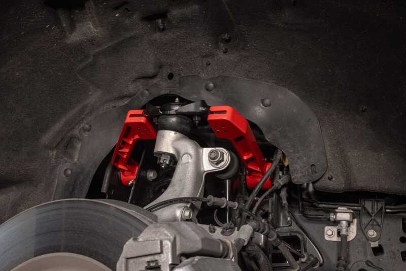 UMI Performance 15-25 Ford F-150 Adjustable Upper A-Arm Kit - Red - 6565-R
